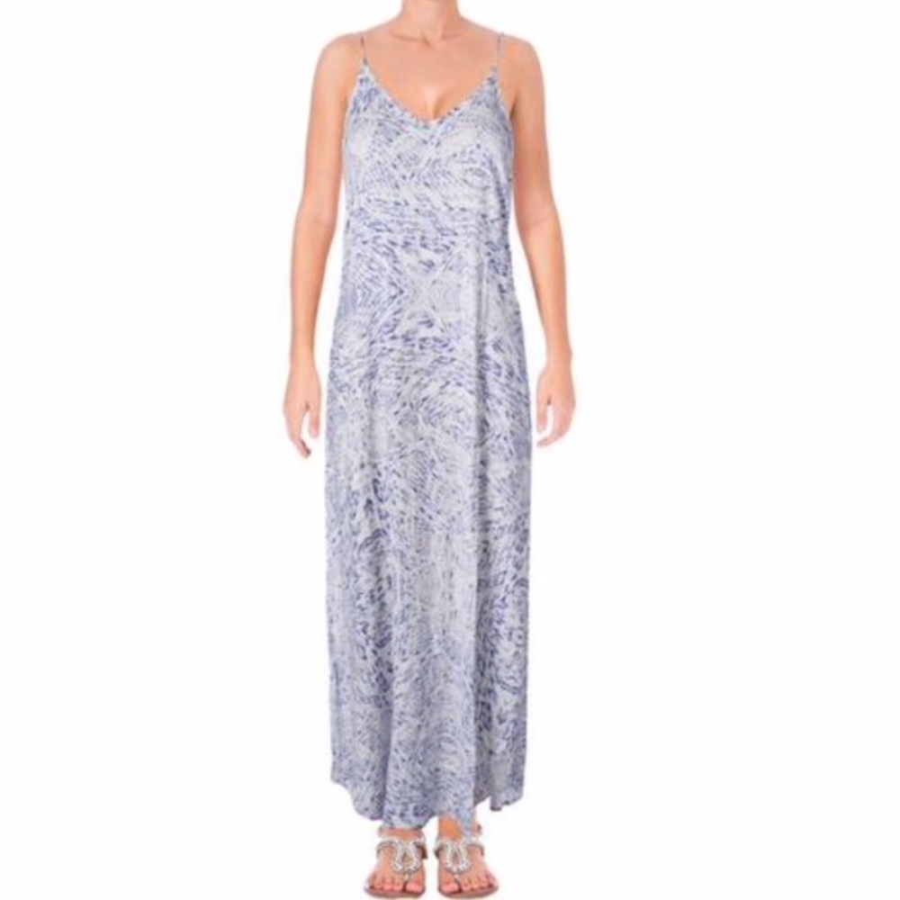 Felicite Blue & White Aztec Print Racerback Dress